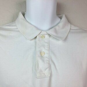 Giordano Mens White Polo Shirt Buttons Collar Casual Everyday Size 2XL